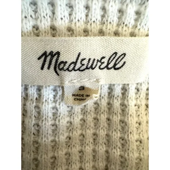 2/$30 Madewell Small Womens Waffle Knit Pullover Sweater - Picture 4 of 15